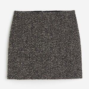 H&M Tweed Textured Mini Skirt